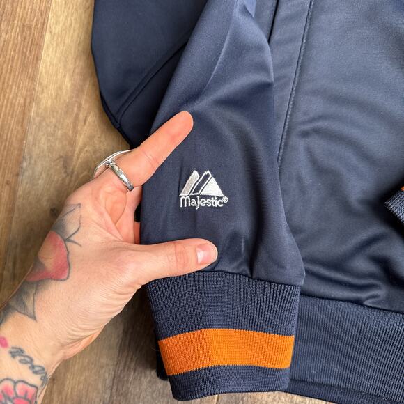 San Francisco Giants World Series Jacket Men's Large Blue Majestic Therma Base - Picture 7 of 11